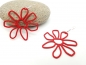 Preview: Grosse Blumen Ohrringe rot